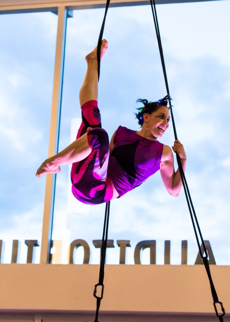 conjure up, trapeze ropes, aerial window, aerial dance, frequent flyers